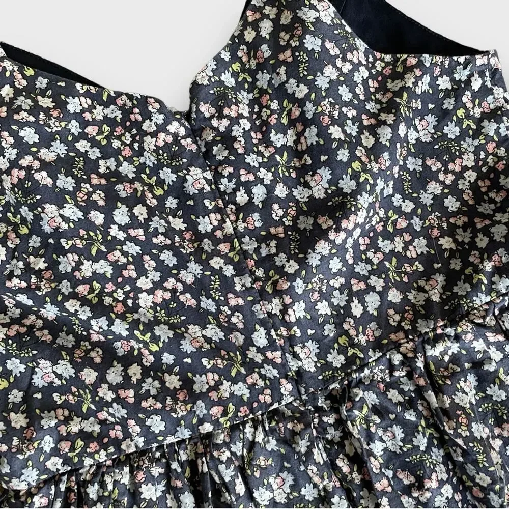 ALTRD STATE COUNTRY BOHO ROMANIC DITZY FLORAL MINI DRESS BLUE MEDIUM
